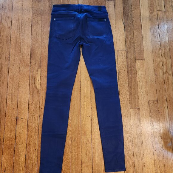 7 For All Mankind Purple Midrise Skinny Jean Size 25 Good Preowned condition - Picture 2 of 12